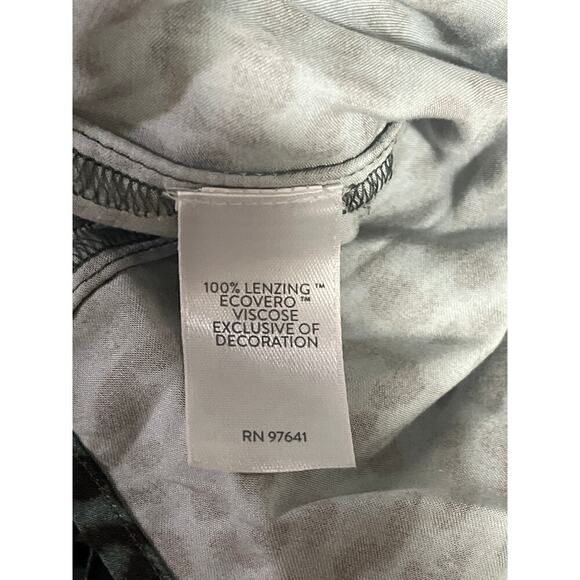 J.Jill Womens Animal Print Teal Smocked Long Sleeve Blouse Size Large - Picture 8 of 11